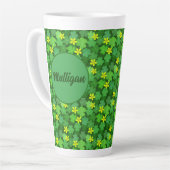 Helle grüne Shamrock-Kaffeetasse Milchtasse (Linke Ecke)