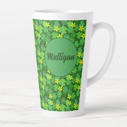 Helle grüne Shamrock-Kaffeetasse Milchtasse (Rechts)