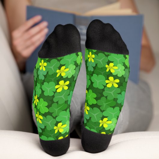 Helle grüne Shamrock-Socken Socken (Unterseite)
