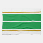 Helle, grüne Streifen mit breiter Rennbahn, weißer Geschirrtuch (Horizontal)