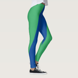 Helle grüne und blaue Leggings für Fitness