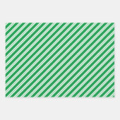 Helle grüne und weiße, koordinierte Weihnachten Geschenkpapier Set (Vorderseite 3)