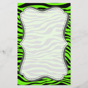 Helle grüne Zebra Briefpapier