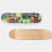 Helle Grunge abstrakt stilvoll personalisiert Skateboard (Horizontal)