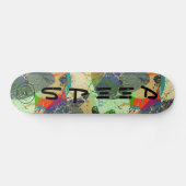 Helle Grunge abstrakt stilvoll personalisiert Skateboard (Horizontal)