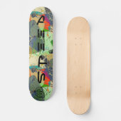 Helle Grunge abstrakt stilvoll personalisiert Skateboard (Vorderseite)
