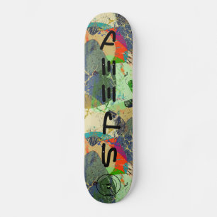 Helle Grunge abstrakt stilvoll personalisiert Skateboard