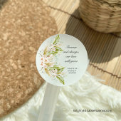 Helle Grünpflanzen tropische Pampasgras Runder Aufkleber