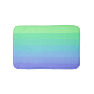 Helle Grüntöne und Blues Gradient Badematte