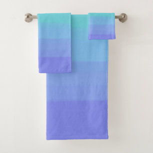 Helle Grüntöne und Blues Gradient Badhandtuch Set