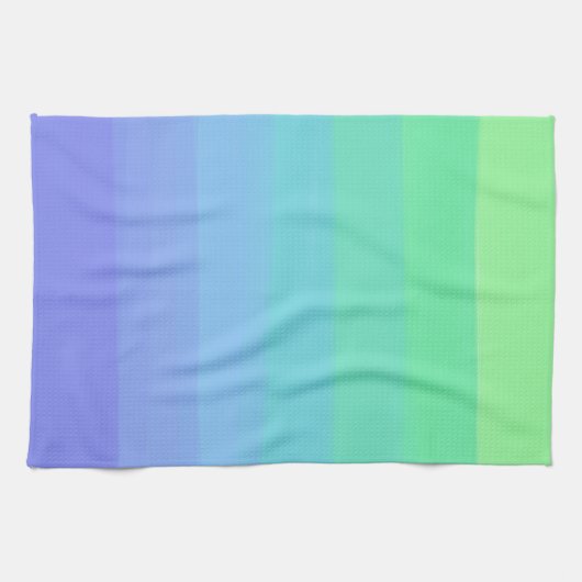 Helle Grüntöne und Blues Gradient Geschirrtuch (Horizontal)