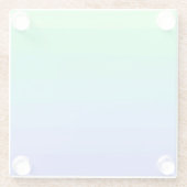 Helle Grüntöne und Blues Gradient Glasuntersetzer (Rückseite)