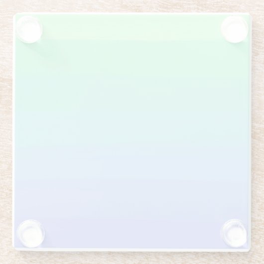 Helle Grüntöne und Blues Gradient Glasuntersetzer (Rückseite)