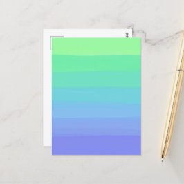 Helle Grüntöne und Blues Gradient Postkarte