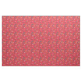 Helle Grüntöne und Niedliches rotes Muster Stoff (Yard (91,4 cm))