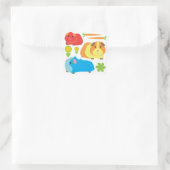 Helle Guinea Schweine Quadratischer Aufkleber (Tasche)