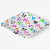 Helle Halloween Skulls Pappteller (Gewinkelt)