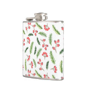 Helle Hand gezeichnet Weihnachtsmistletoe Muster Flachmann (Links)