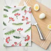 Helle Hand gezeichnet Weihnachtsmistletoe Muster Geschirrtuch (Viertel Falte)