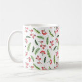 Helle Hand gezeichnet Weihnachtsmistletoe Muster Kaffeetasse (Links)