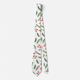 Helle Hand gezeichnet Weihnachtsmistletoe Muster Krawatte