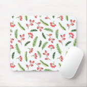 Helle Hand gezeichnet Weihnachtsmistletoe Muster Mousepad (Mit Mouse)
