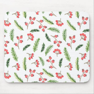 Helle Hand gezeichnet Weihnachtsmistletoe Muster Mousepad