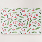 Helle Hand gezeichnet Weihnachtsmistletoe Muster Puzzle (Horizontal)