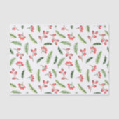 Helle Hand gezeichnet Weihnachtsmistletoe Muster Seidenpapier (Vorderseite)