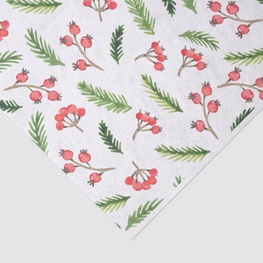 Helle Hand gezeichnet Weihnachtsmistletoe Muster Seidenpapier (Ausschnitt)