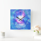 Helle Hand Quadratische Wanduhr (Zuhause)