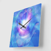 Helle Hand Quadratische Wanduhr (Winkel)