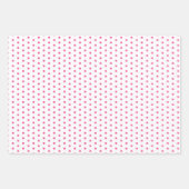 Helle, heiße Osterrosa Streifen auf knusprigen wei Geschenkpapier Set (Vorderseite 3)