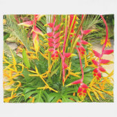 Helle Helikonien, Hummerkraut-Pflanze Fleecedecke (Vorderseite (Horizontal))