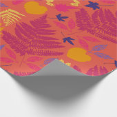 Helle, hellrosa Farn-Patterverpackung Geschenkpapier (Ecke)