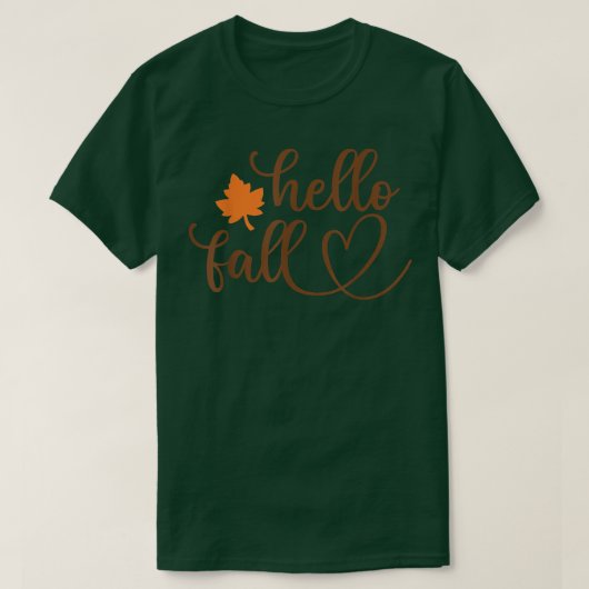 Helle Herbst Herbstleaves und Pumpkins Saison T-Shirt (Design vorne)