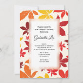 Helle Herbstlaube Bridal Dusche Einladung (Vorderseite)