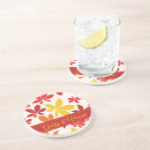 Helle Herbstlaube Hochzeit Untersetzer (Seite)