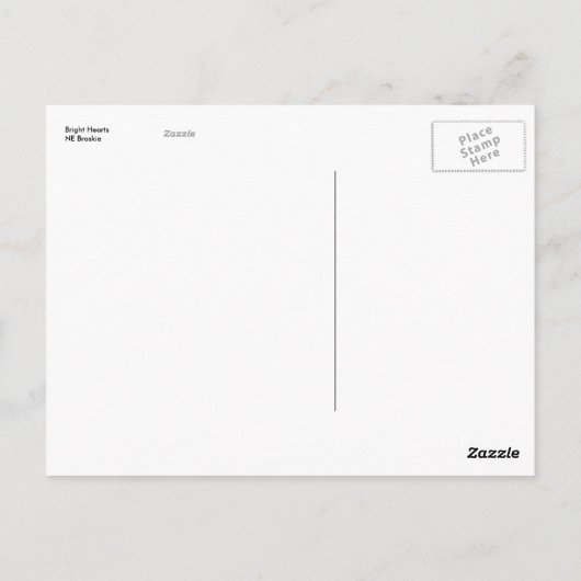 Helle Herzen Postkarte (Rückseite)