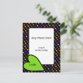 Helle Herzen um mein Foto Postkarte (Stehend Vorderseite)