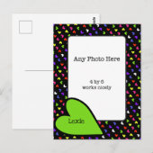 Helle Herzen um mein Foto Postkarte (Vorne/Hinten)