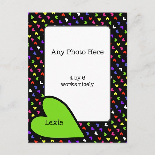 Helle Herzen um mein Foto Postkarte (Vorderseite)