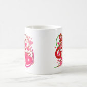 Helle Herzen und Rollen für Liebhaber Kaffeetasse (Mittel)
