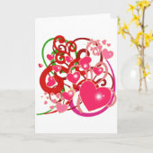 Helle Herzen und Rollen für Liebhaber Karte (Gelbe Blume)