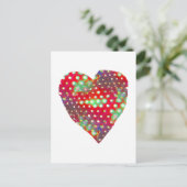 Helle Herzpostkarte Postkarte (Stehend Vorderseite)
