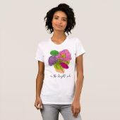 Helle Hibisken Blume Line Art T - Shirt (Vorne ganz)