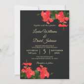 Helle Hibiskus Blume Hochzeit Einladung (Vorderseite)