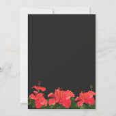 Helle Hibiskus Blume Hochzeit Einladung (Rückseite)
