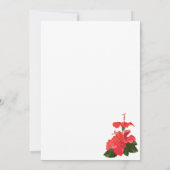 Helle Hibiskus Blume Hochzeit Einladung (Rückseite)
