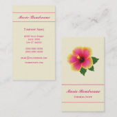 Helle Hibiskus-Blume Visitenkarte (Vorne/Hinten)